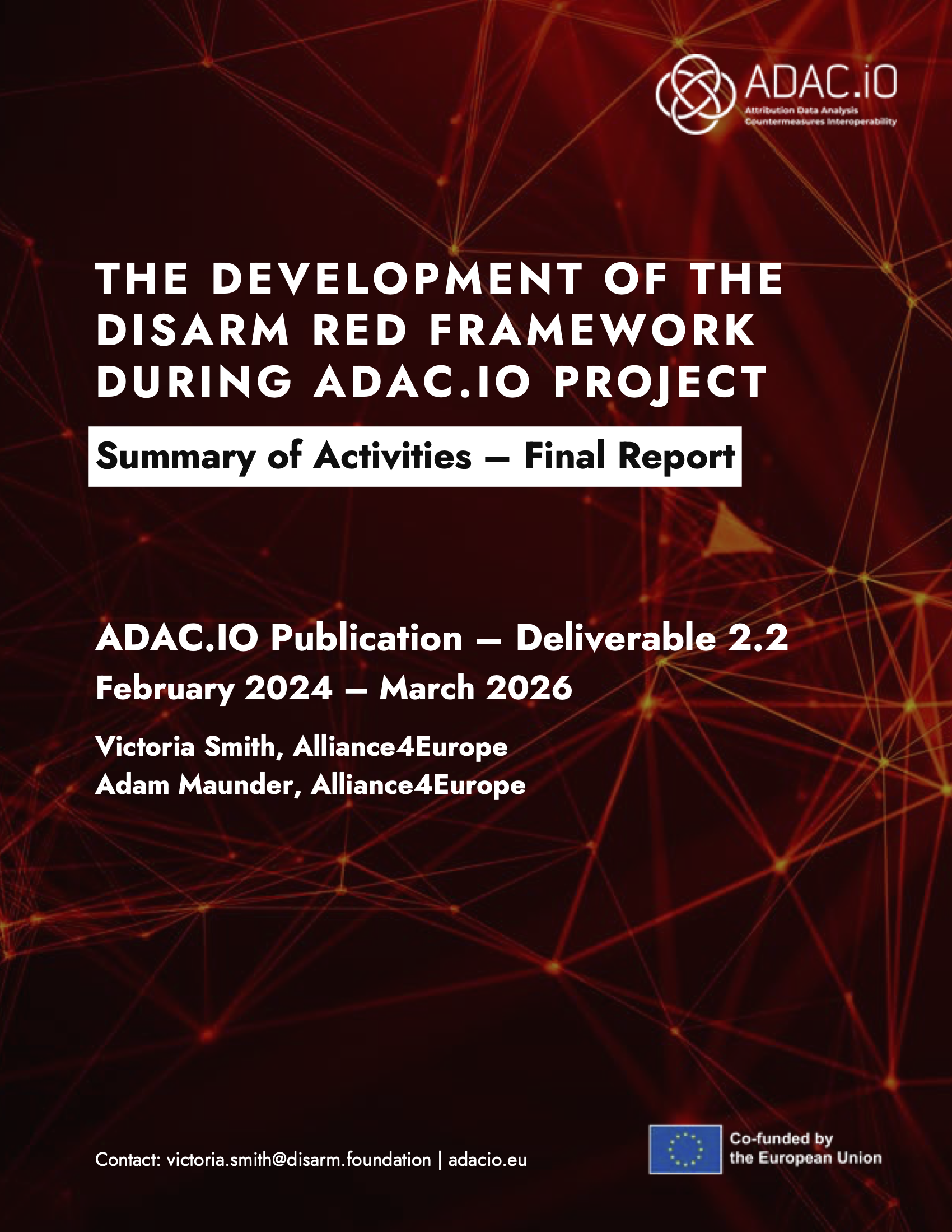 Disarm Red Key The Development of the DISARM Red Framework In ADAC.io | ADAC.IO